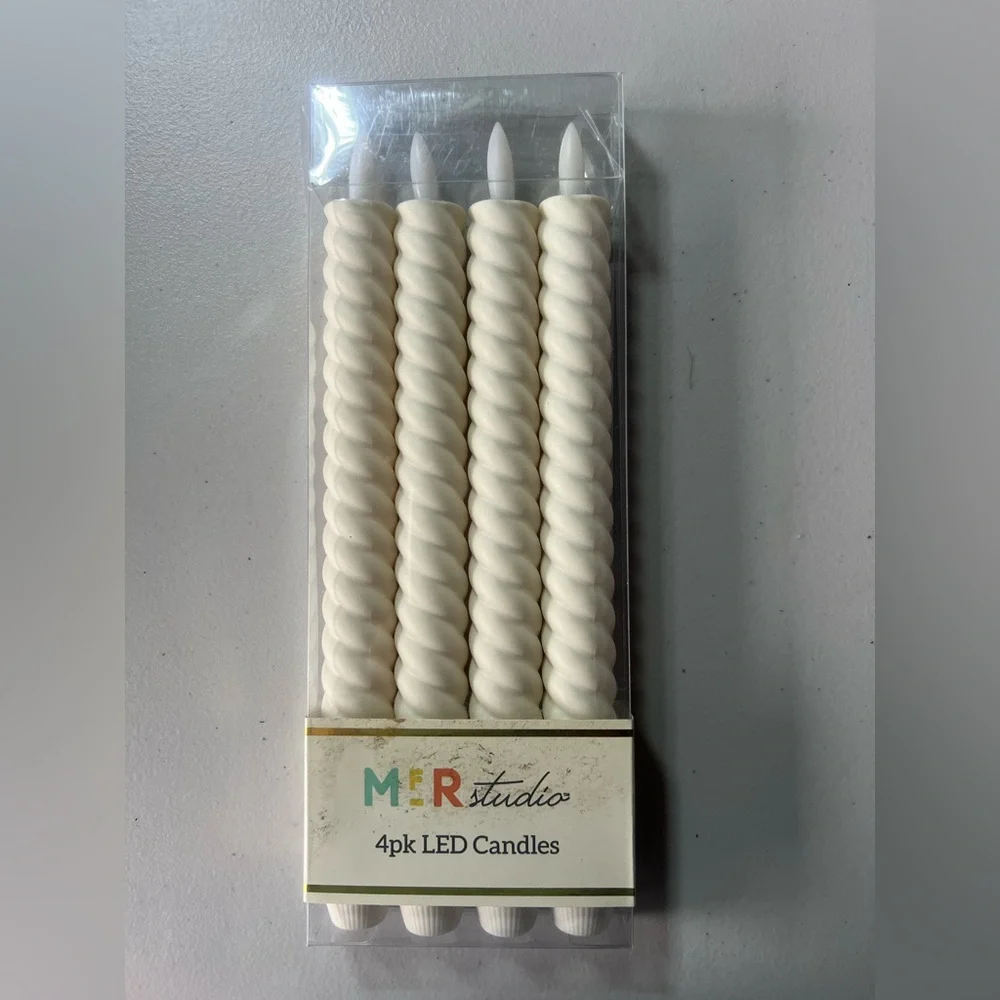 White LED Candles - 4 Pack